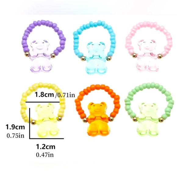 Gummy Bear Stretch Rings, new - Picture 3 of 4